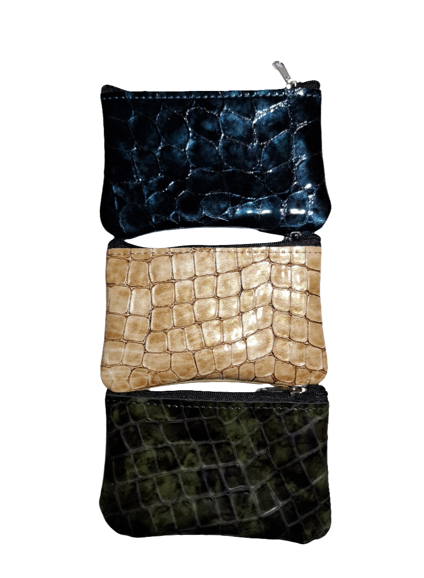 Monedero de piel escamas colores
