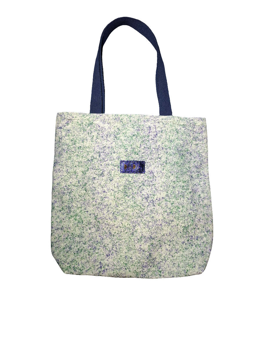 Bolsa de tela maraña azul y verde
