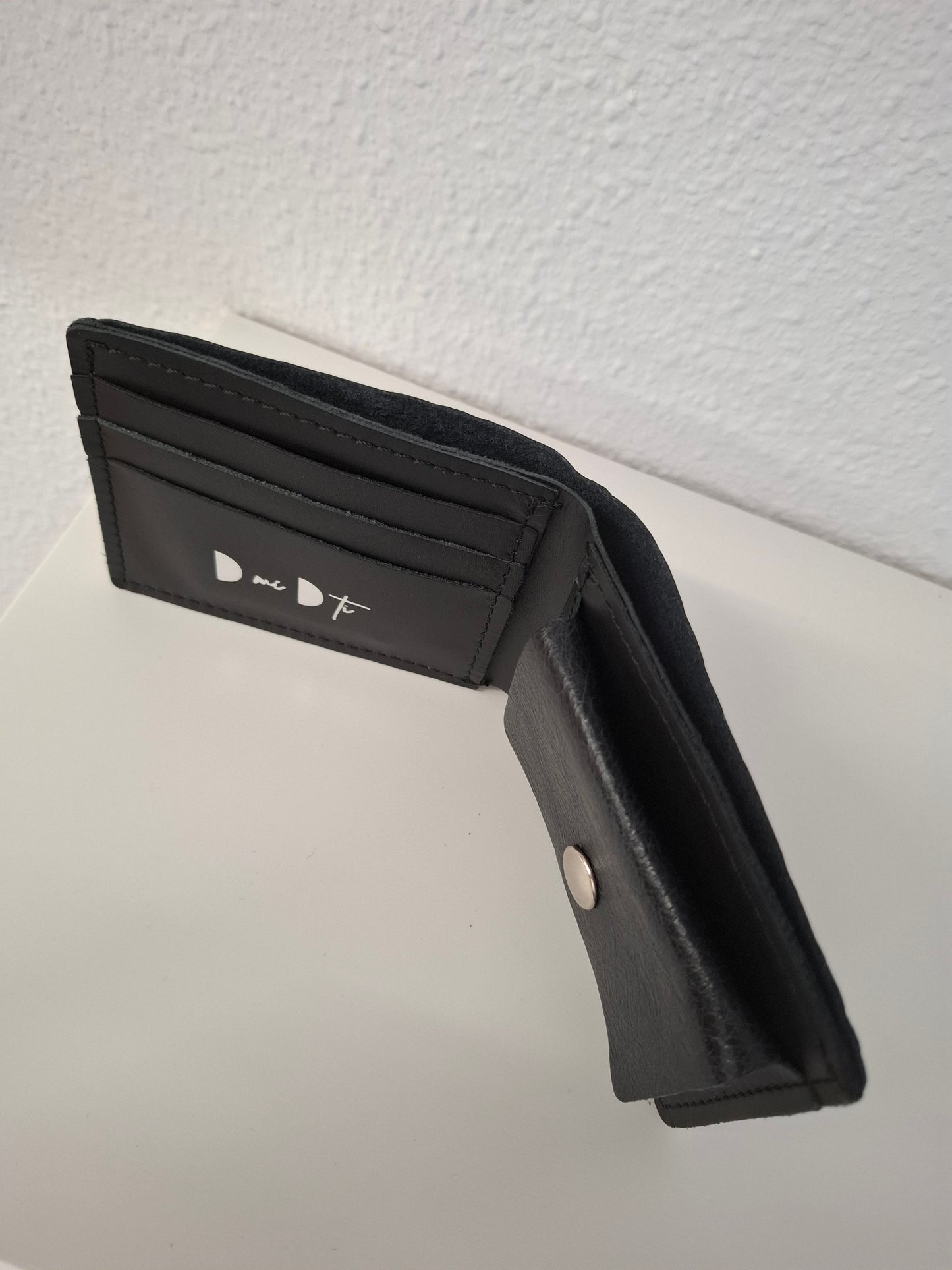 Cartera hombre piel negro envejecido