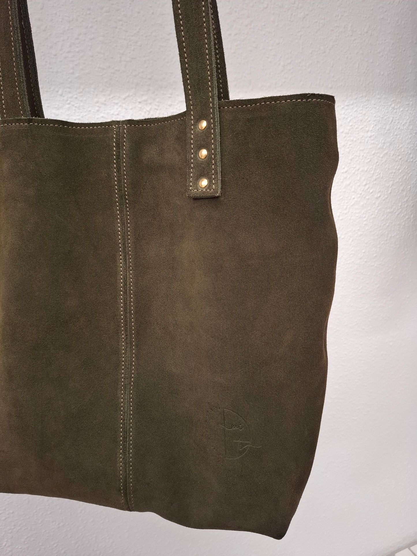 Bolso RAOS serraje verde oscuro