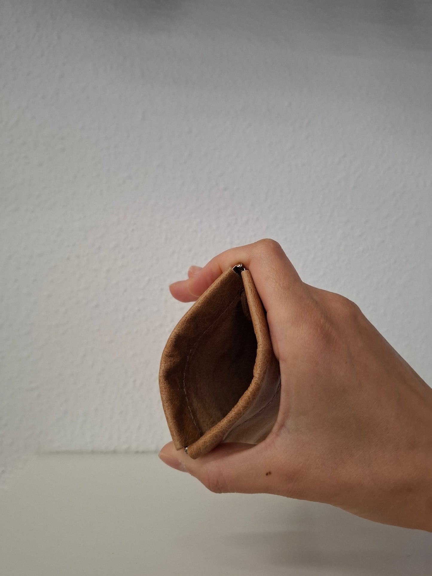 Funda gafas piel marrón envejecido