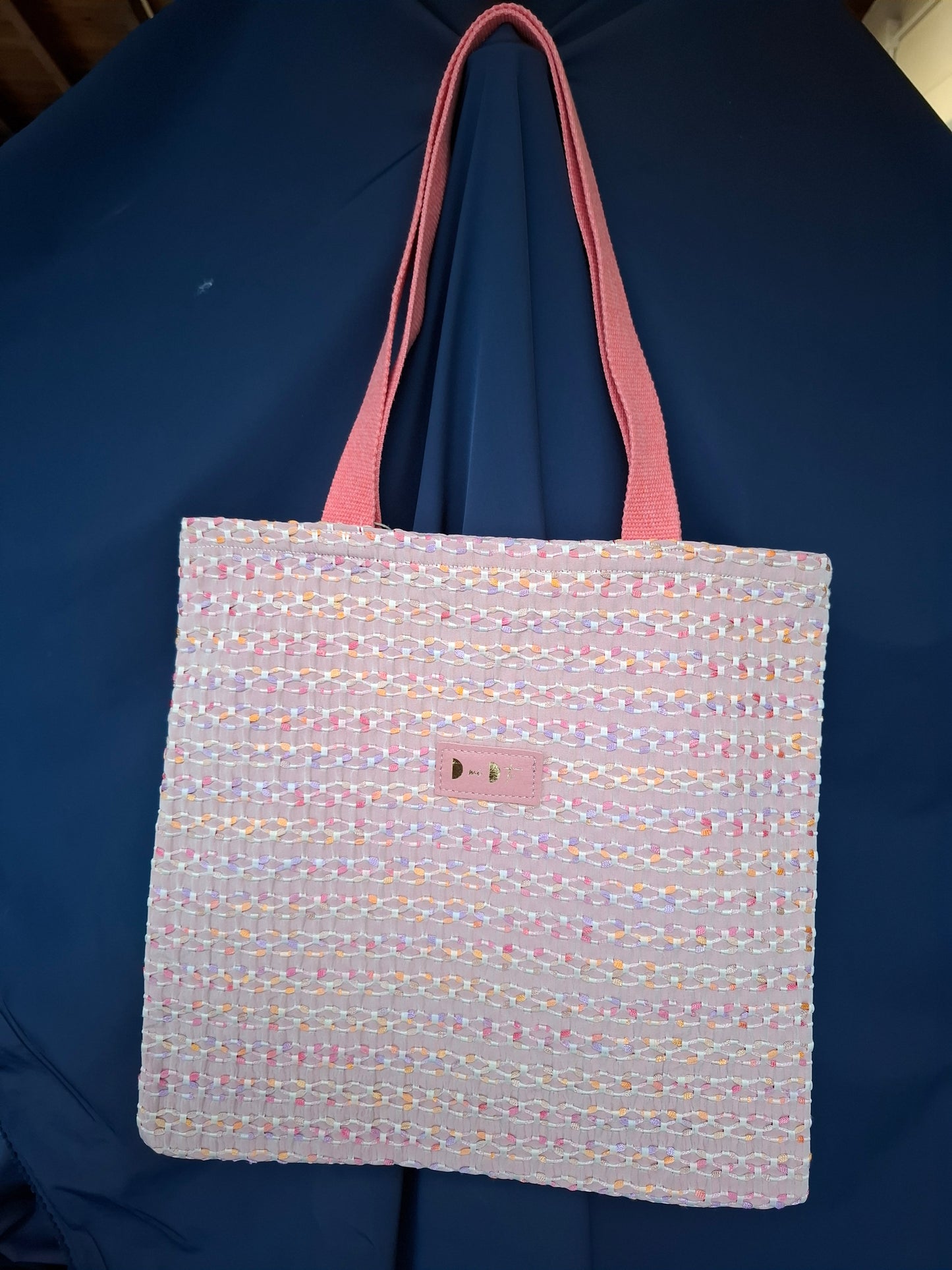 Bolsa IGUÑA trenzado rosa