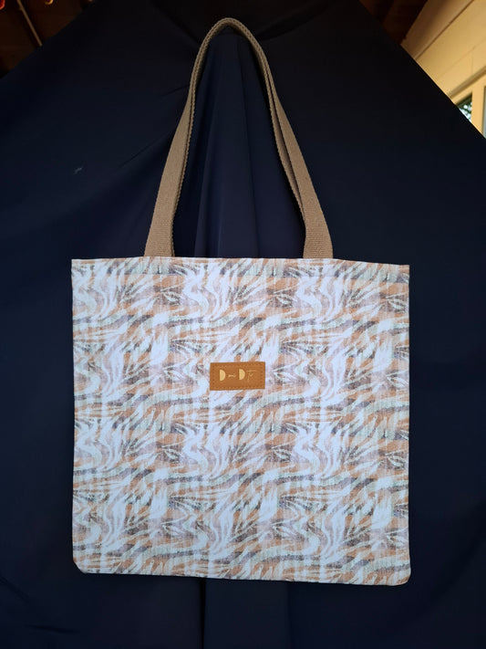 Bolsa IGUÑA estampado marrón y blanco