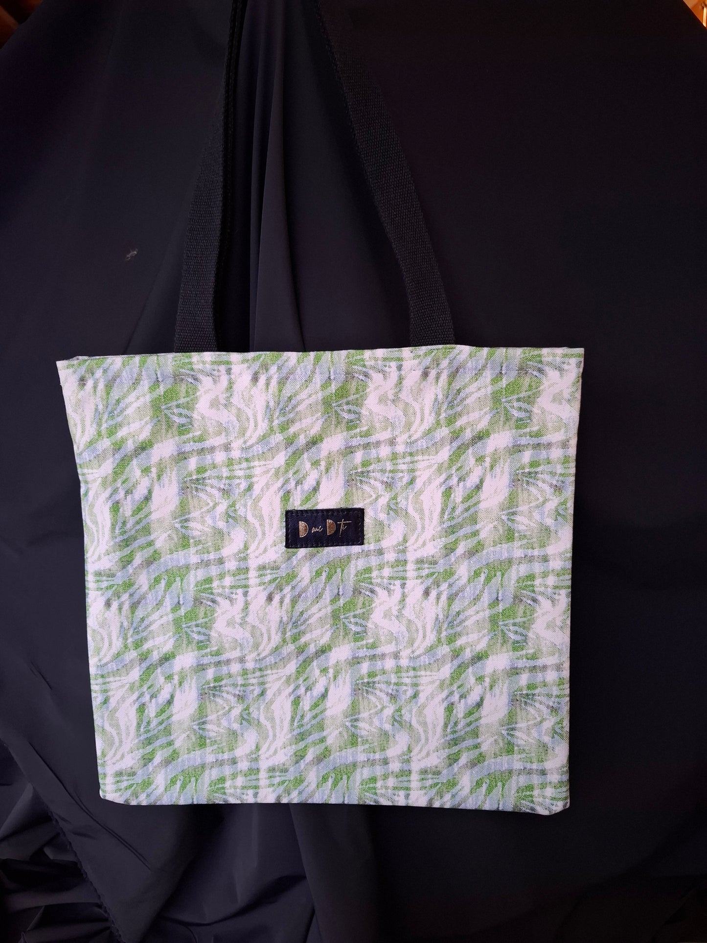 Bolsa IGUÑA estampado azul y verde