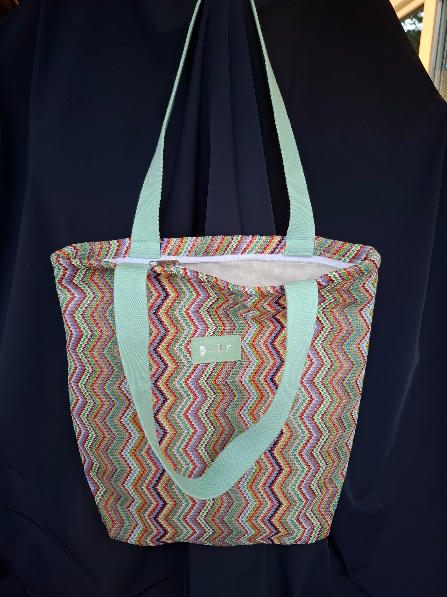 Bolsa IGUÑA multicolor zigzag