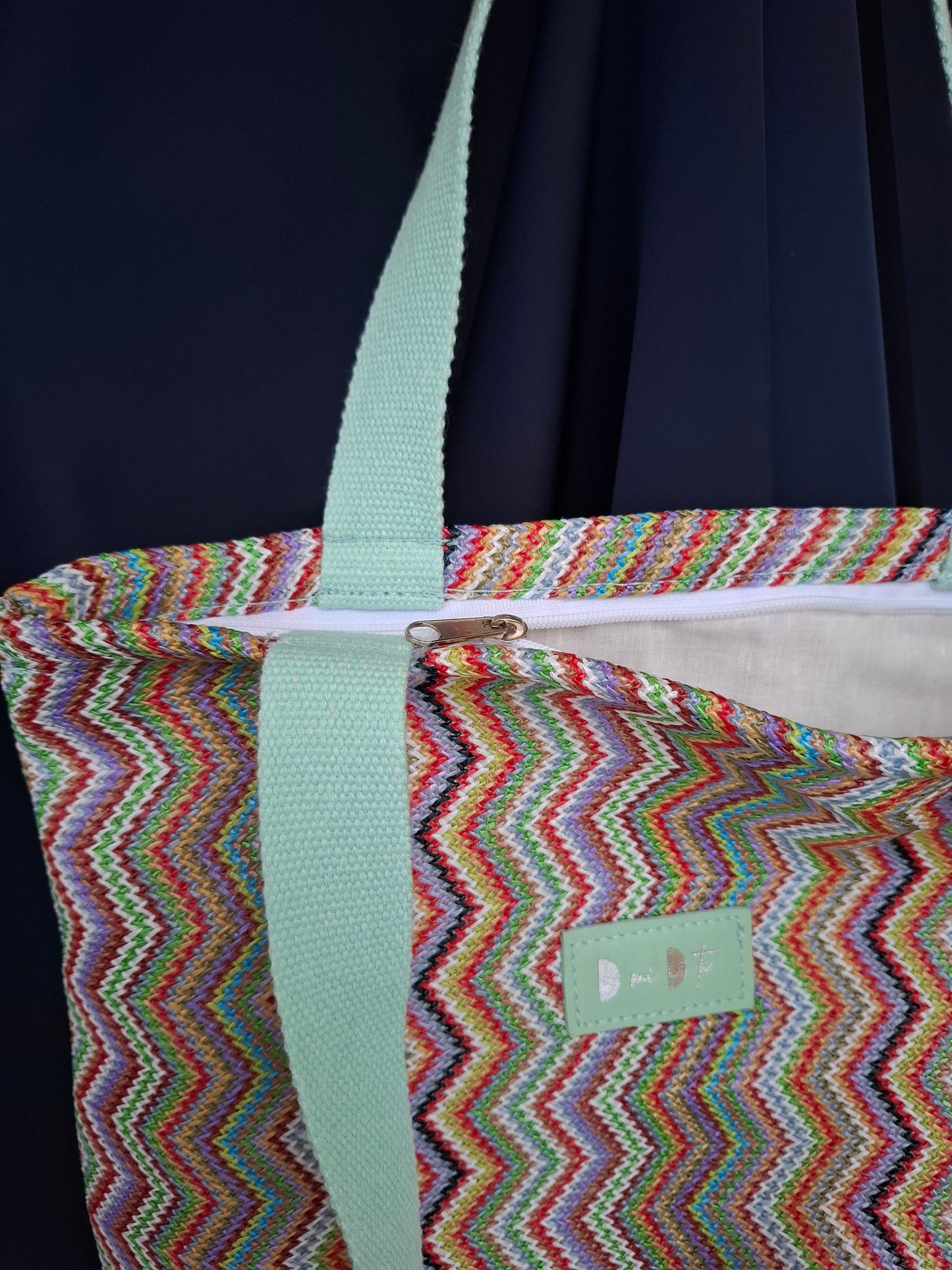 Bolsa IGUÑA multicolor zigzag