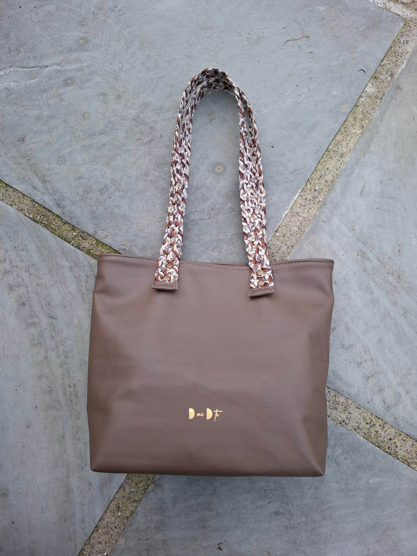 Bolso shopper piel marrón