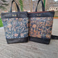 Mochila antirrobo TERRA CHÁ piel negra y denim efecto óxido