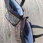 Mochila antirrobo TERRA CHÁ piel negra y denim efecto óxido