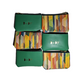 Monedero de piel rayas multicolor y verde