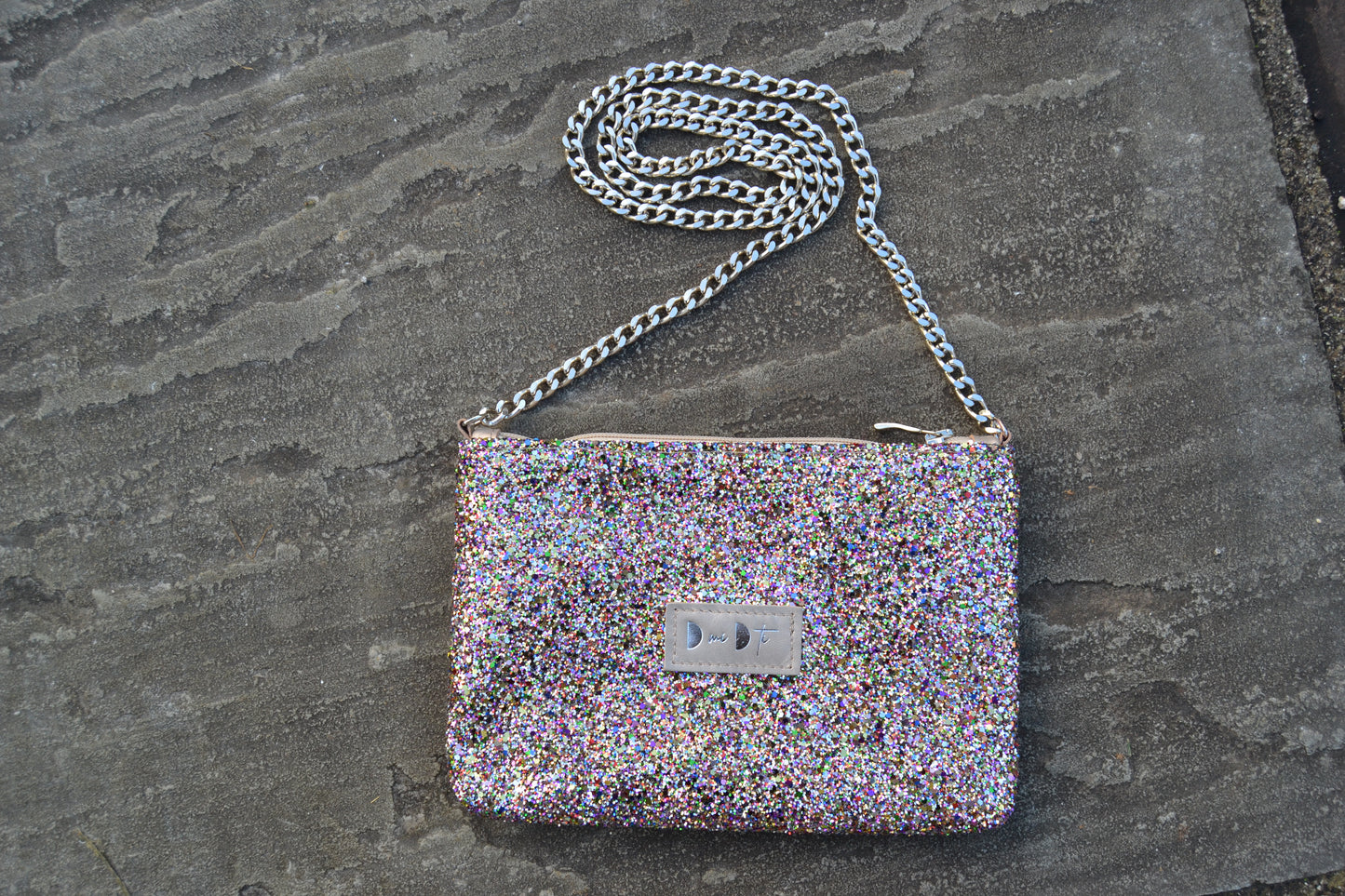 Bolso POMBO glitter y piel