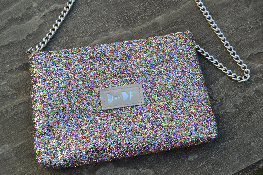 Bolso POMBO glitter y piel