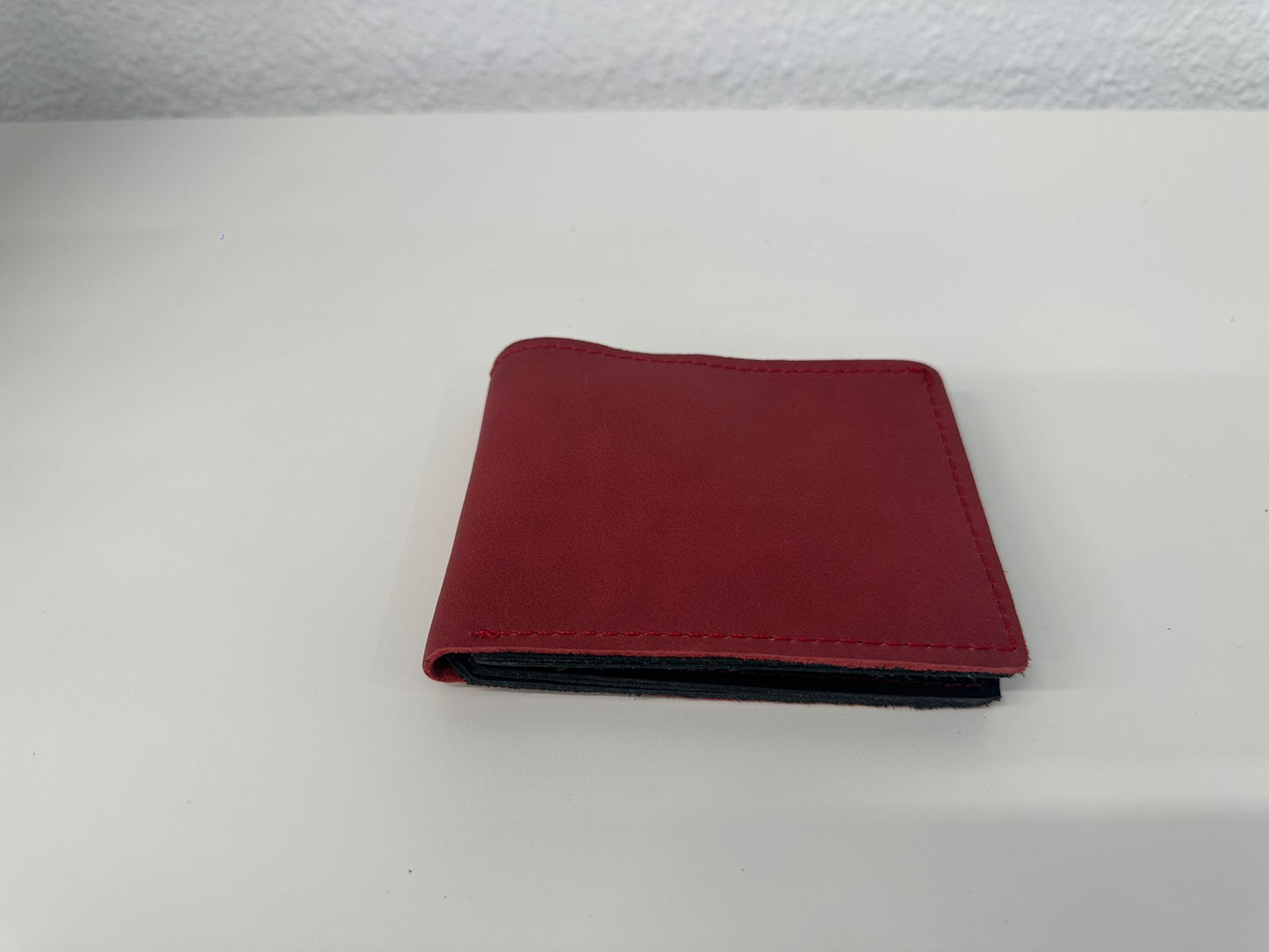 Cartera tarjetero hombre piel rojo