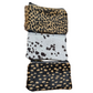 Monedero de piel con pelo animal print