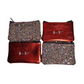 Monedero de piel metalizada y glitter