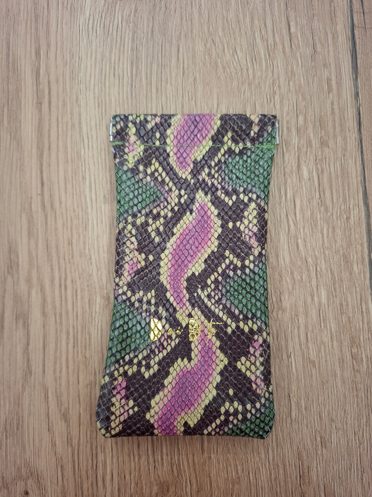 Funda gafas piel estampado serpiente