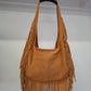 Bolso SOTO serraje flecos cebra camel