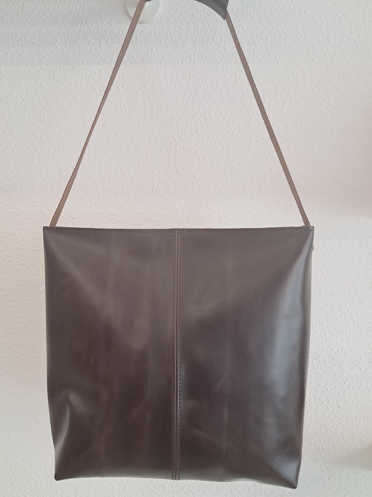 Bolso IGUÑA piel caballitos de mar y piel marrón envejecida