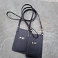 Bolso de móvil de piel negro
