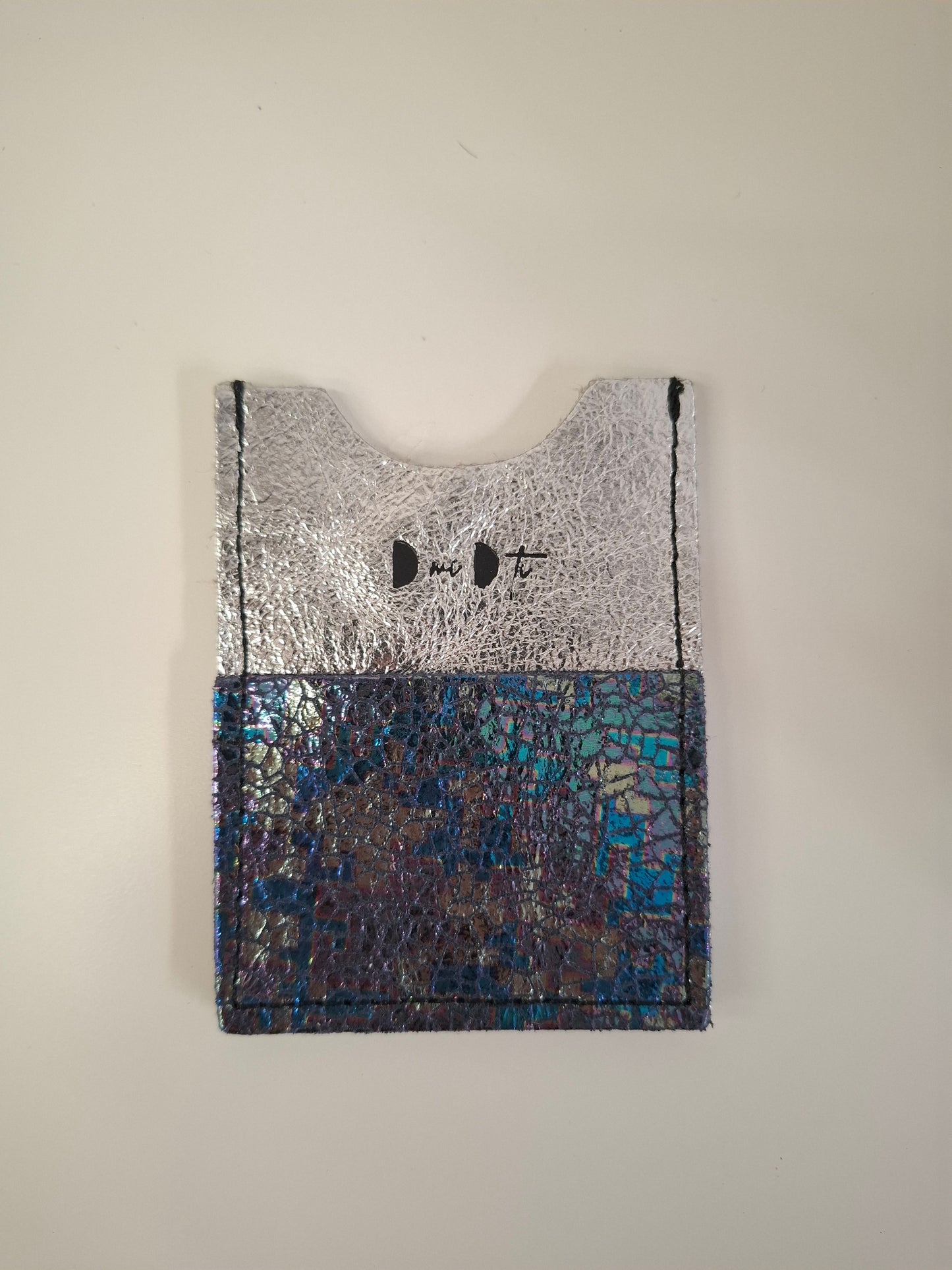 Tarjetero piel tornasolado