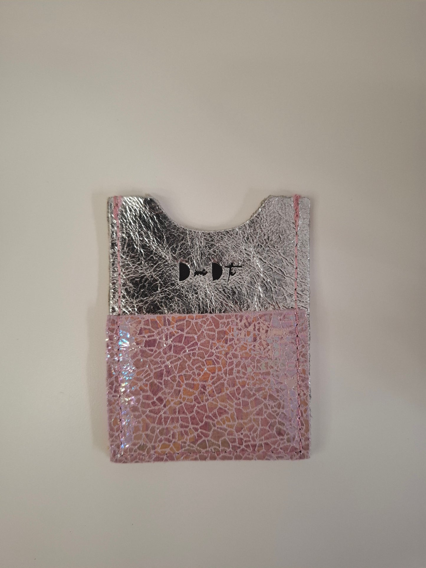 Tarjetero piel tornasolado