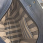 Bolso RAOS piel azul difuminado grabado serpiente