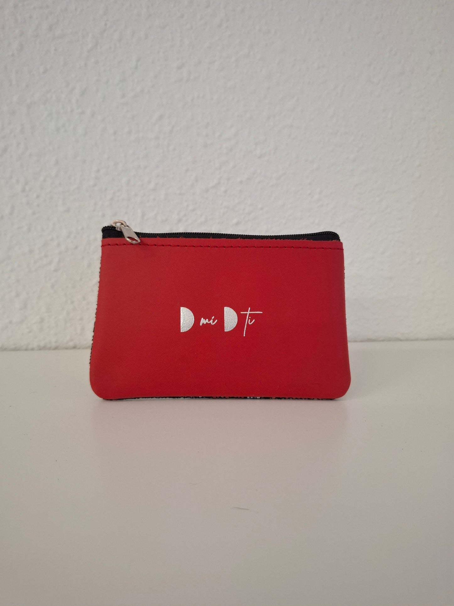 Monedero de piel flores brillo