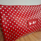 Bolso bandolera DOBRA piel rojo puntos relieve
