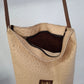 Bolso IGUÑA piel avestruz beige