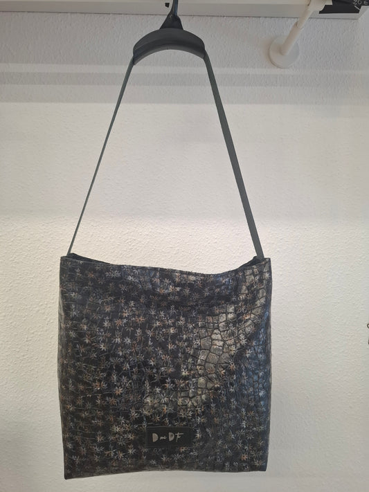 Bolso IGUÑA piel coco flores