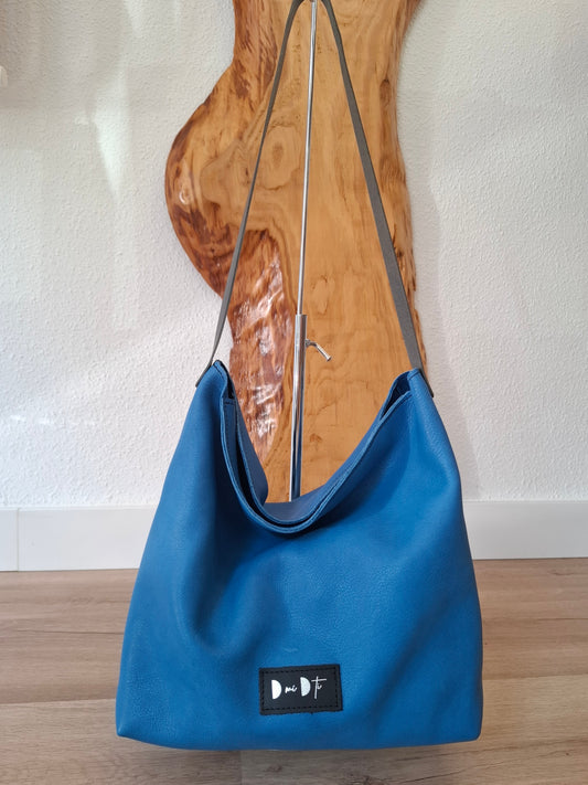 Bolso IGUÑA piel azul
