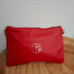 Bolso bandolera DOBRA piel rojo puntos relieve