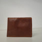 Cartera hombre piel marrón y naranja