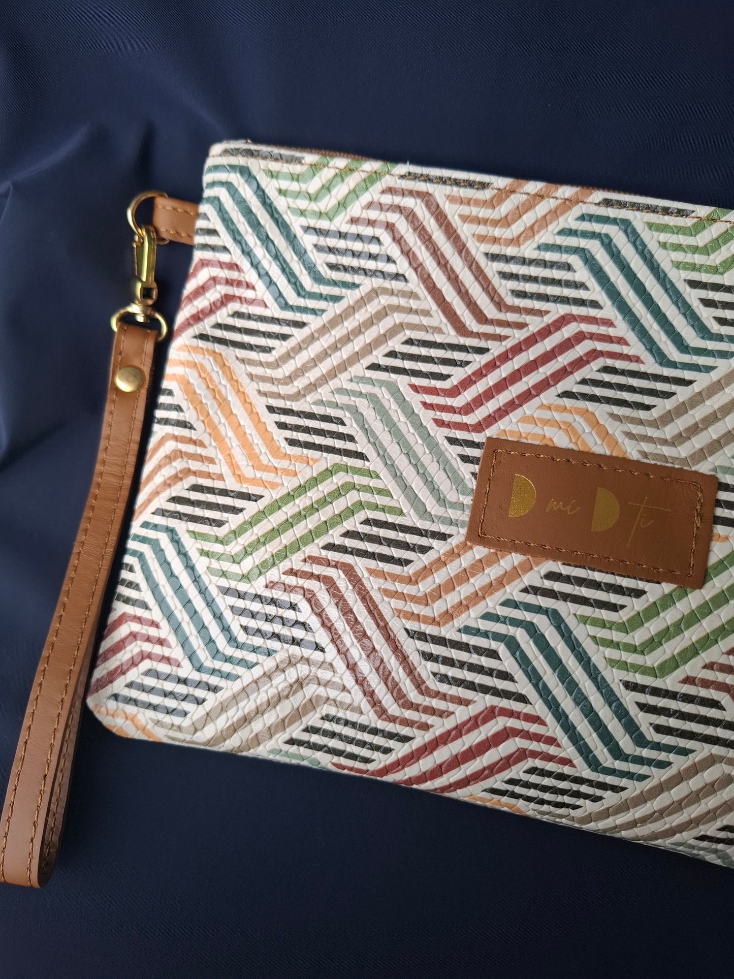 Bolso de mano DOBRA piel estampado trenzado colores