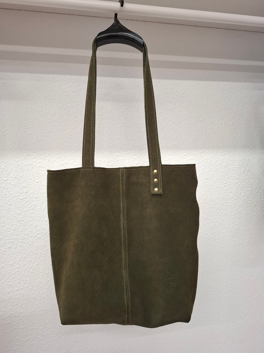Bolso RAOS serraje verde oscuro