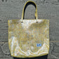 Bolso shopper VEGA XL piel jaspeado amarillo y plata