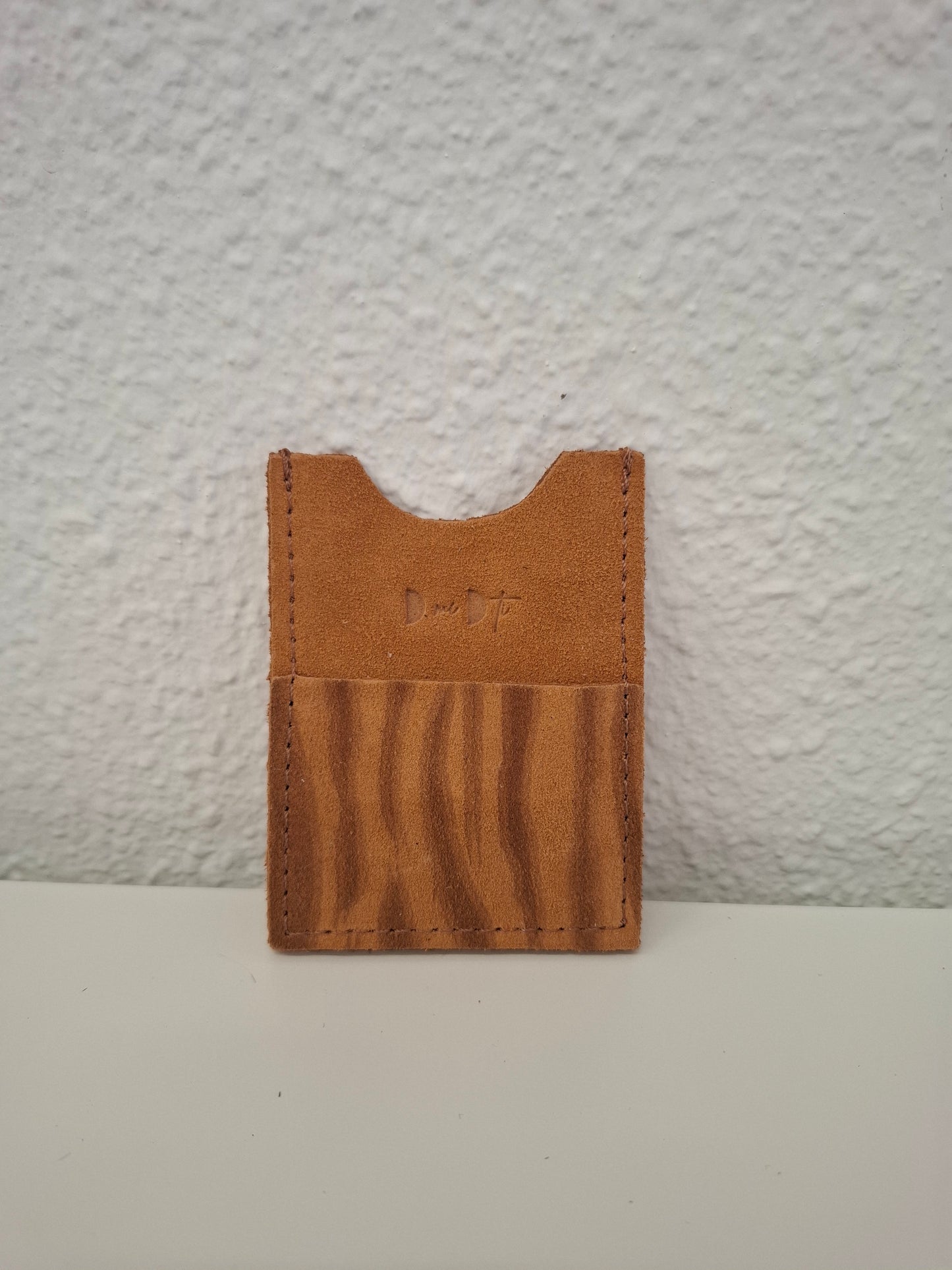 Tarjetero piel serraje