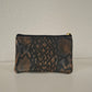 Monedero de piel estampado serpiente brillo cobre y negro