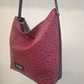 Bolso IGUÑA piel avestruz berenjena