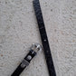 Cinturón de piel negro coco 1,5cm hebilla plata vieja