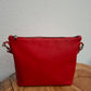 Bolso bandolera YERA piel rojo puntos relieve