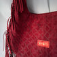 Bolso SOTO XL serraje flecos rojo