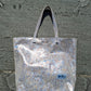 Bolso shopper VEGA XL piel jaspeado beige y plata