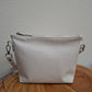Bolso bandolera YERA piel blanco puntos relieve