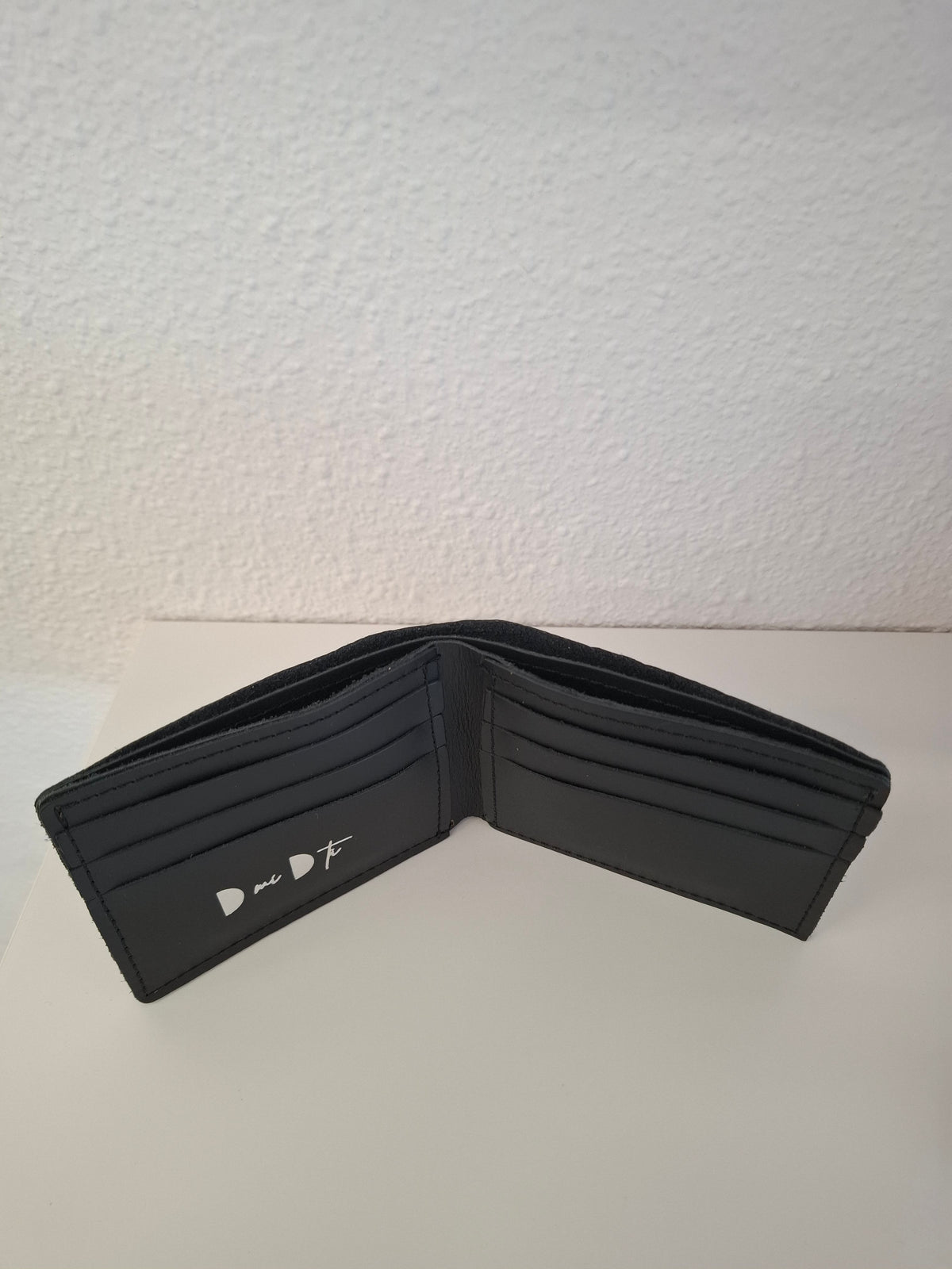 Cartera tarjetero hombre piel negro envejecido