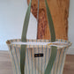 Bolsa IGUÑA rayas amarillo y verde
