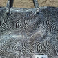 Bolso shopper VEGA XL piel cebra plata y negro