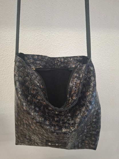 Bolso IGUÑA piel coco flores