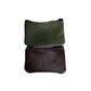 Monedero de piel con pelo color liso
