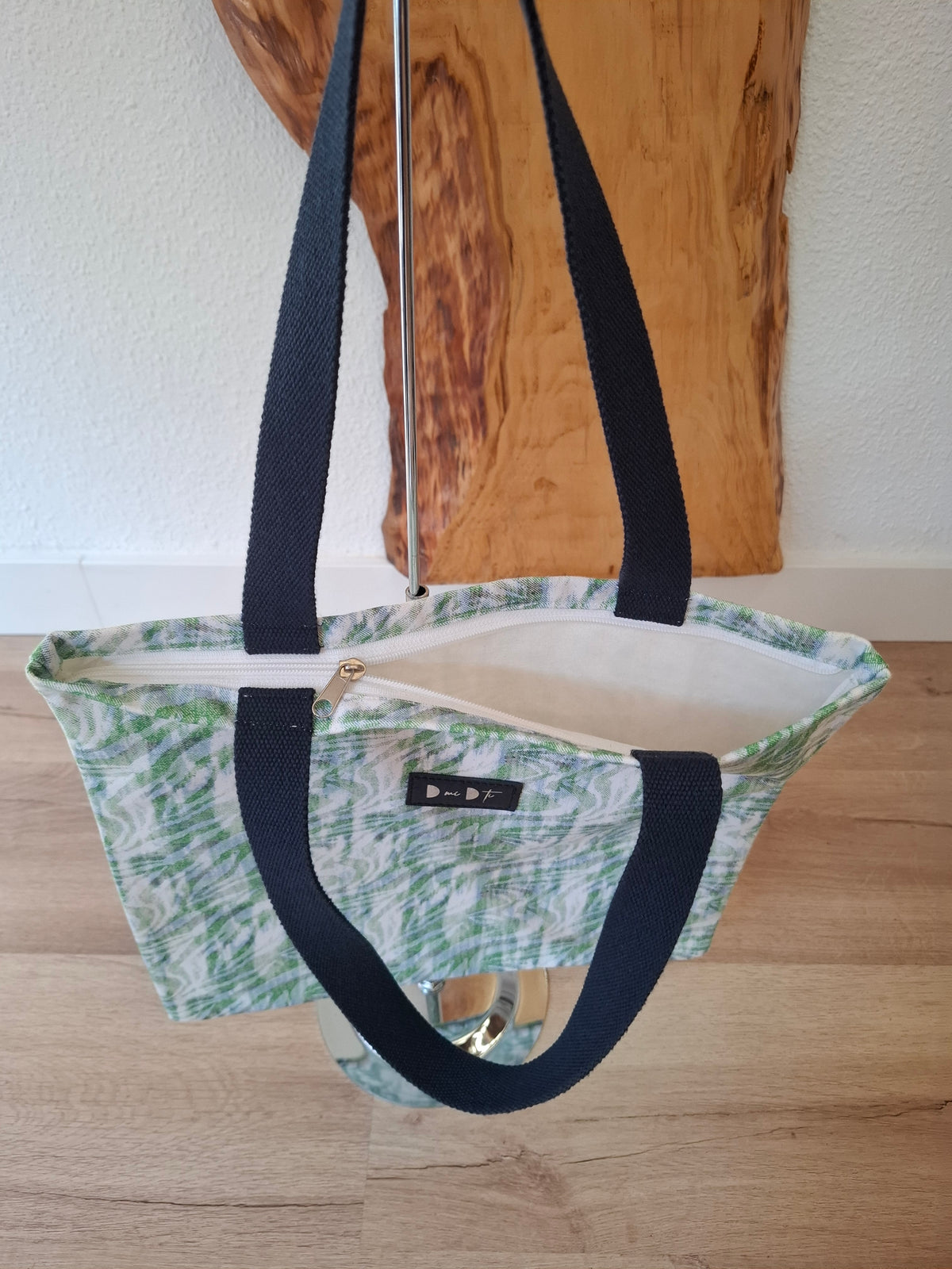 Bolsa IGUÑA estampado azul y verde